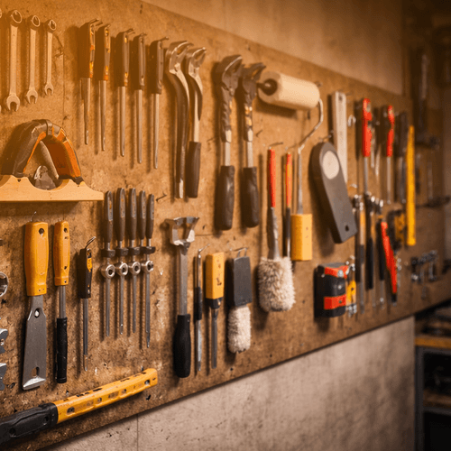 Gut sortierte Werkzeuge