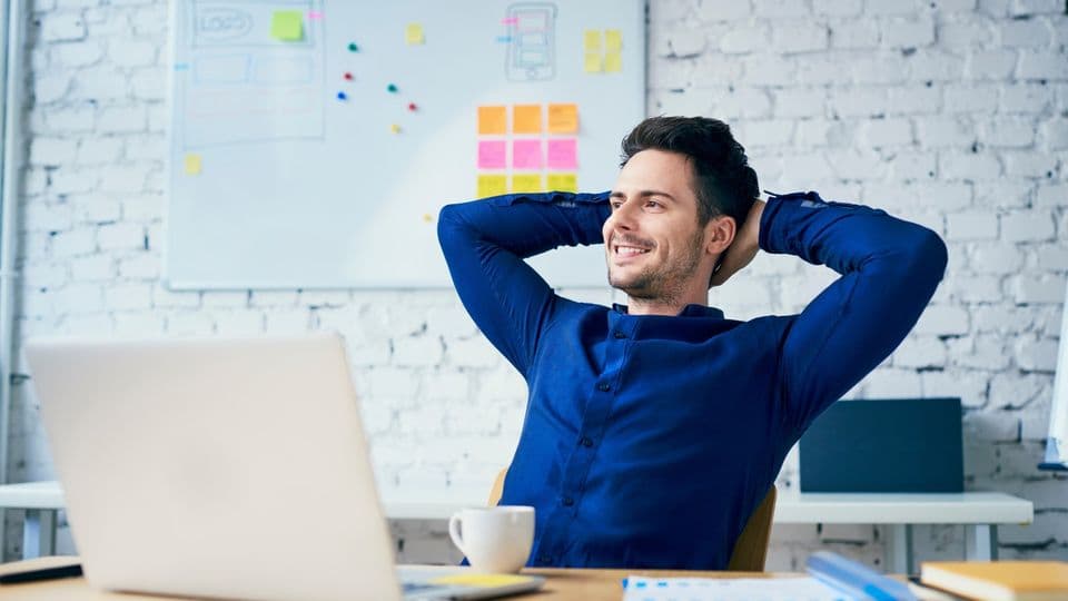 Entspannt am Schreibtisch