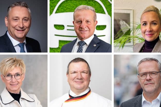 Sprechen für ihre Branchen: Frank Senger, Thomas Peckruhn, Sandra Kowalski (oben, v.l.), Manuela Härtelt-Dören, Roland Ermer, Jörg Dittrich.