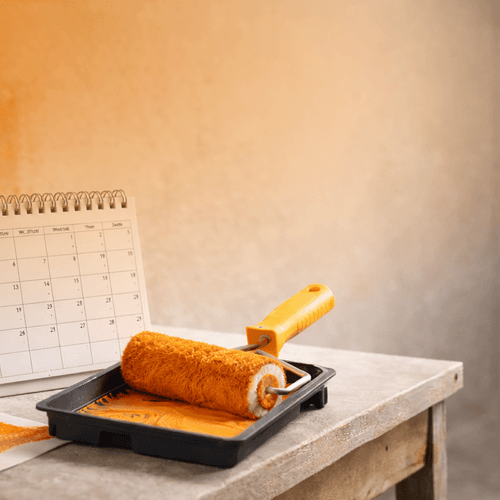 Farbrolle und Kalender