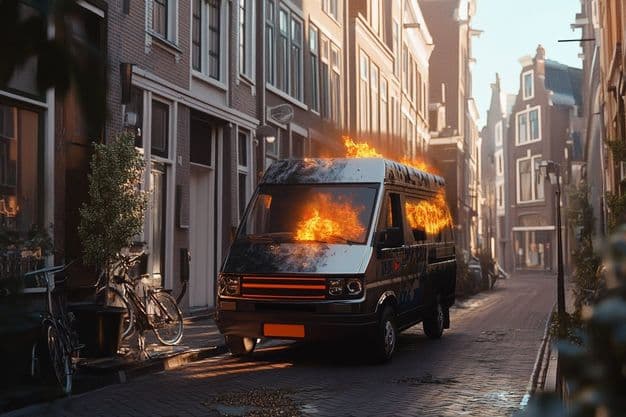 Symbolbild: In den Niederlanden tragen einige Dachdecker Kämpfe mit gefährlichen Mitteln aus. (KI-Illustration)