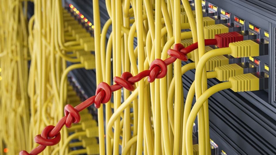 3D illustration - Netzwerkprobleme