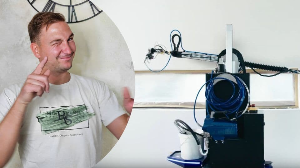 Malermeister Robert Sachs testet Maler-Roboter: „Das Ergebnis hat sehr überzeugt.“