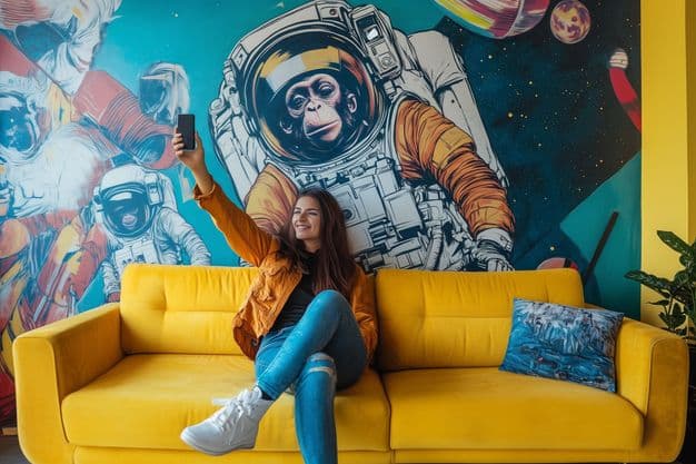 Fotos auf denen Fototapeten im Hintergrund zu sehen sind, dürfen laut einem BGH-Urteil ins Internet gestellt werden.