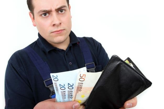 unzufrieden mit dem Geld