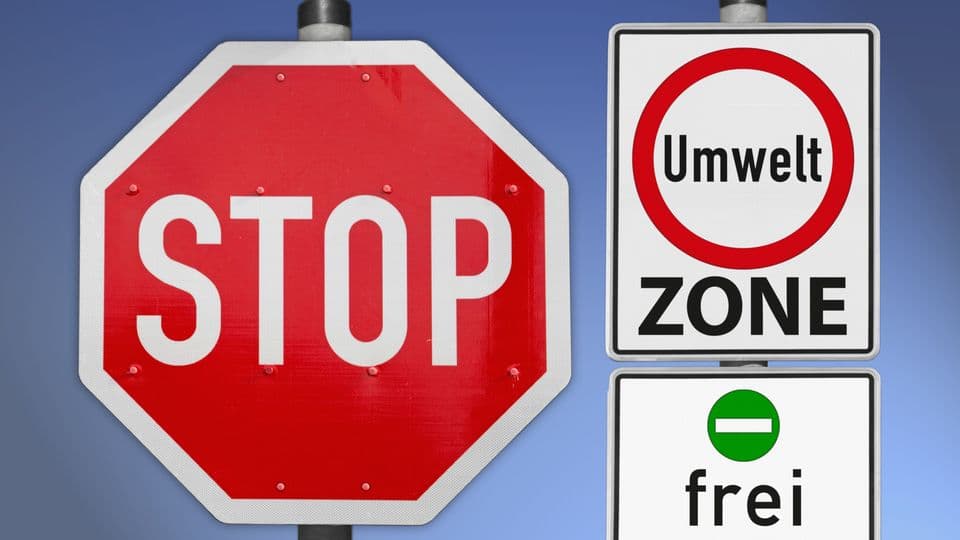 Falsch geparkt? Ohne grüne Plakette darf kein Auto in der Umweltzone abgestellt werden.