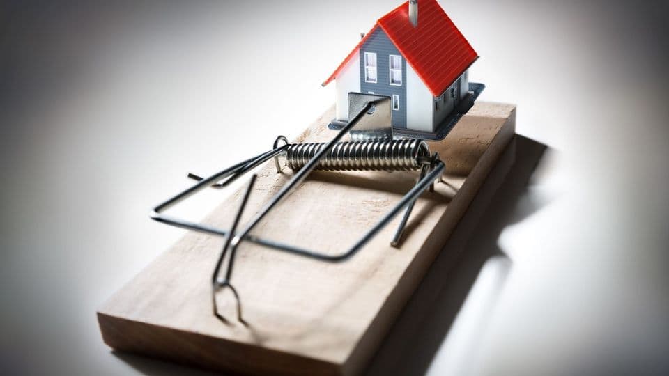 Haus in einer Mausefalle