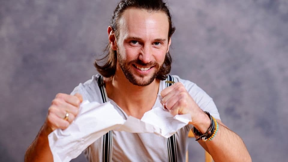 young man is annoyed about a letter