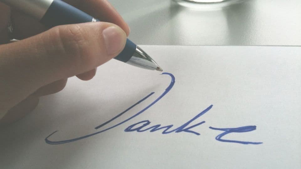 Geschäftlich danke sagen - aber richtig