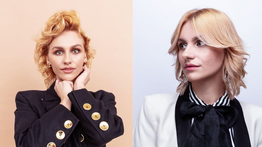 Der Shag in Peach-Blond.