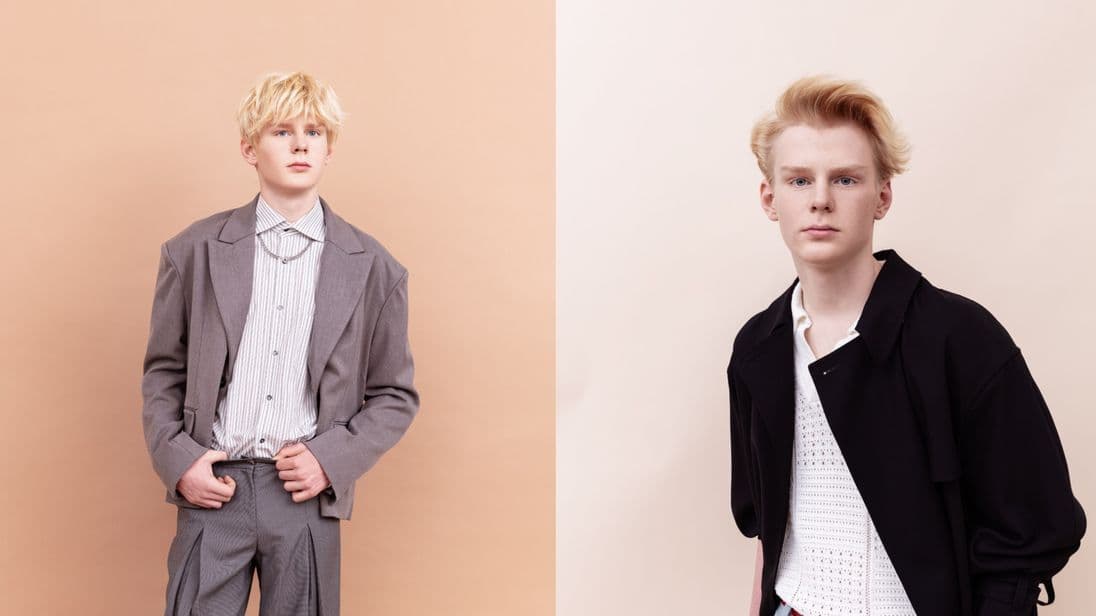 Scandi-Blond im androgynen Style.