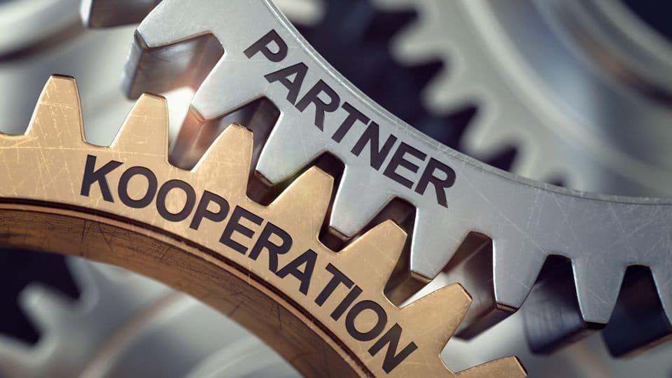 3d Zahnräder Partner Kooperation