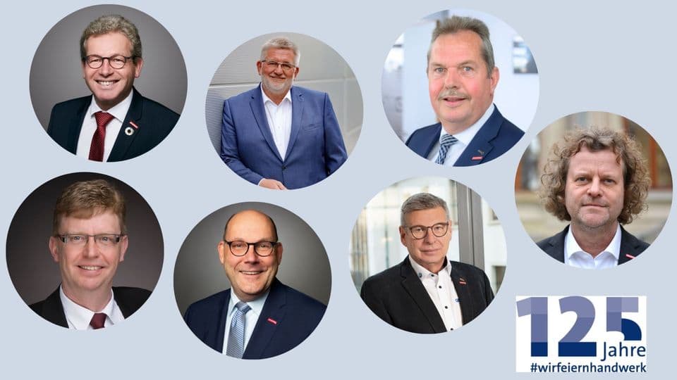 Sieben Präsidenten, sieben Statements zum 125-jährigen Jubiläum der Handwerkskammern.